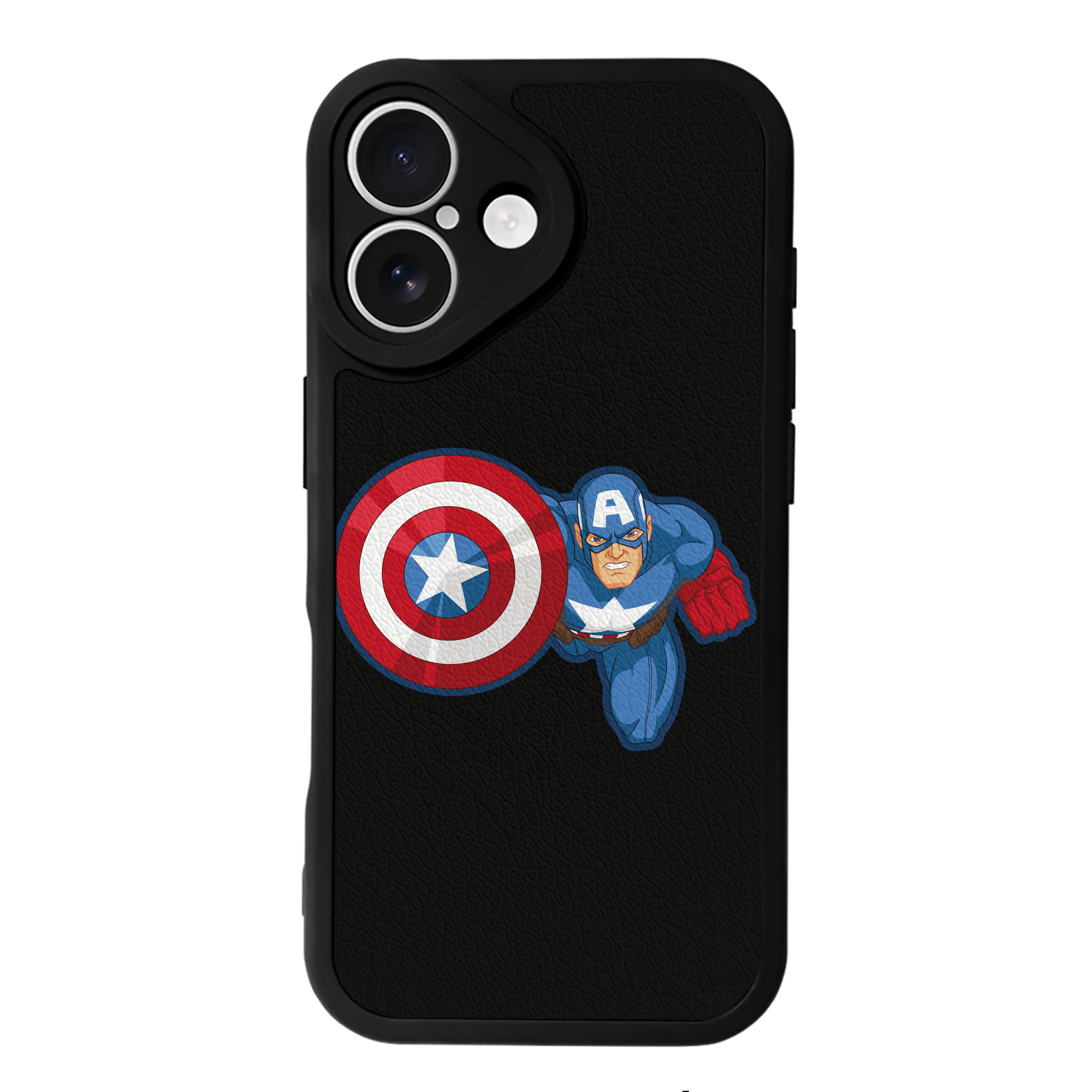 （画像用） アベンジャーズ The Avengers 【iPhone 16シリーズ対応】シリコンスマホケース（レザー調） 材質：シリコン